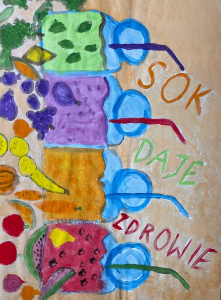 Wyniki konkursu plastycznego „Jak dbam o zdrowie” - wyróżnienie - Maksym Hadalsk...