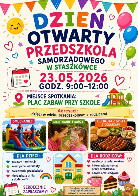 Dzień otwarty w Przedszkolu Samorządowym w Staszkówce