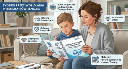 Materiały psychoedukacyjne dla Rodziców w ramach Tygodnia Przeciwdziałania Przemocy Rówieś