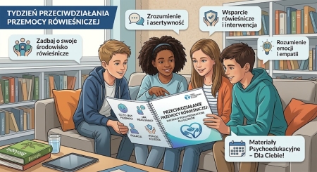 Materiały psychoedukacyjne dla uczniów w ramach Tygodnia Przeciwdziałania Przemocy Równieśniczej
